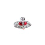 New Diamante Heart Ring