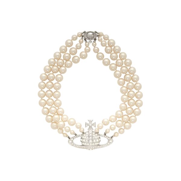 Three Row Pearl choker