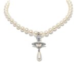 One Row Drop Pearl Choker