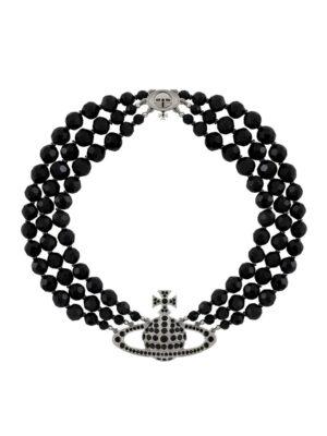 Messaline Three Row Choker
